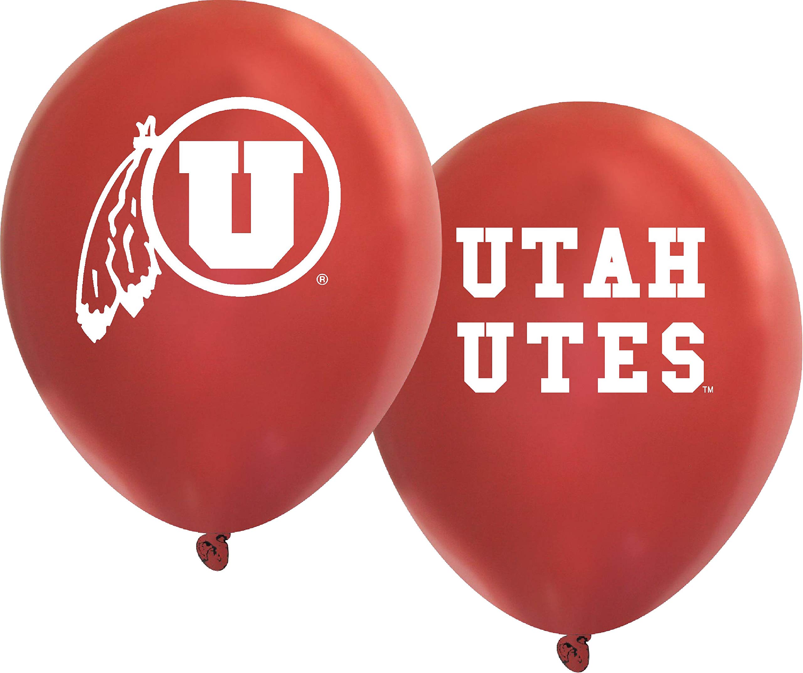 Utah Utes 10-Pack 11-Inch Official Licensed Helium Balloons - College Football Team Party Decorations, Game Day Celebration Supplies - Perfect for Tailgating, Homecoming, Graduation & Birthday Parties