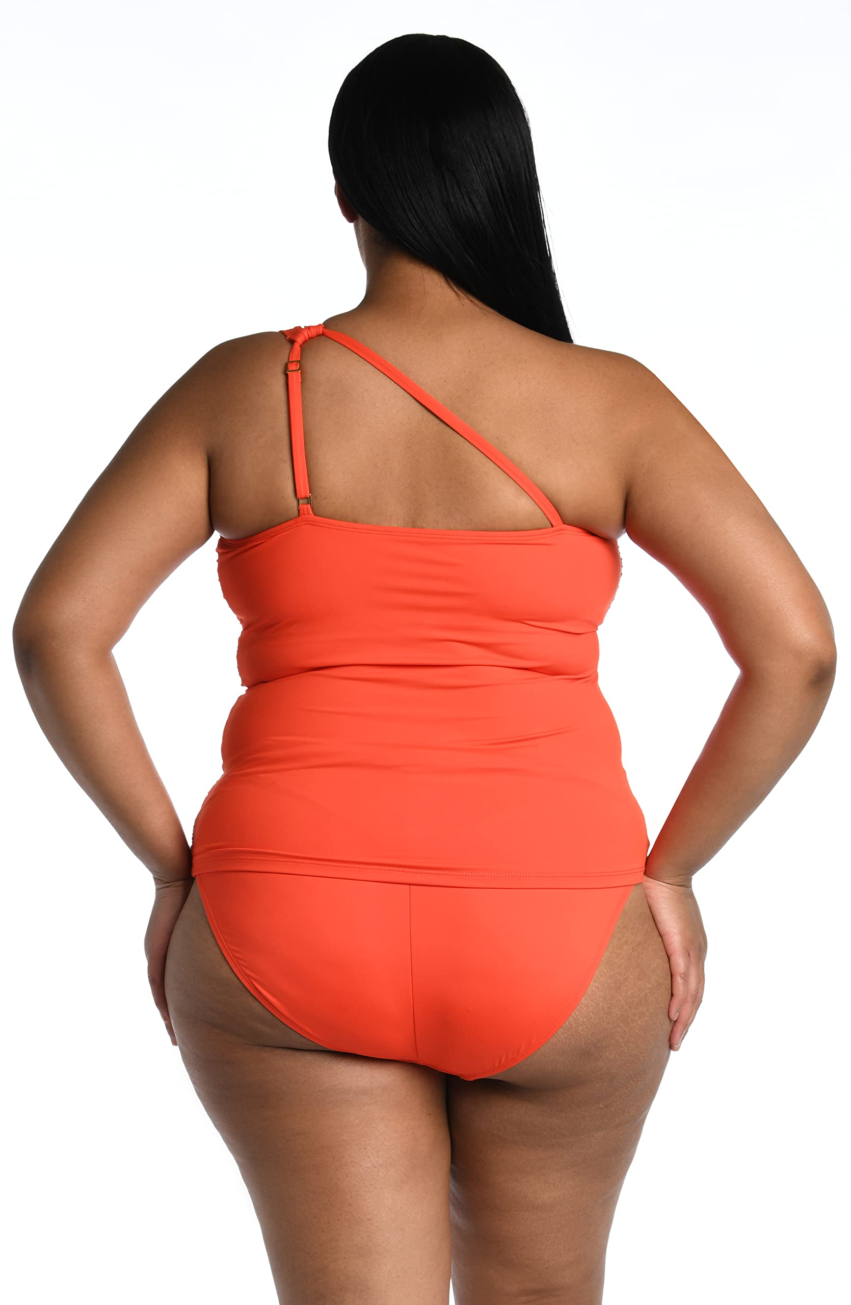 Island Goddess One Shoulder Keyhole Tankini Swimsuit Top - Sexy Beachwear for Women, Perfect for Pool Parties & Tropical Vacations