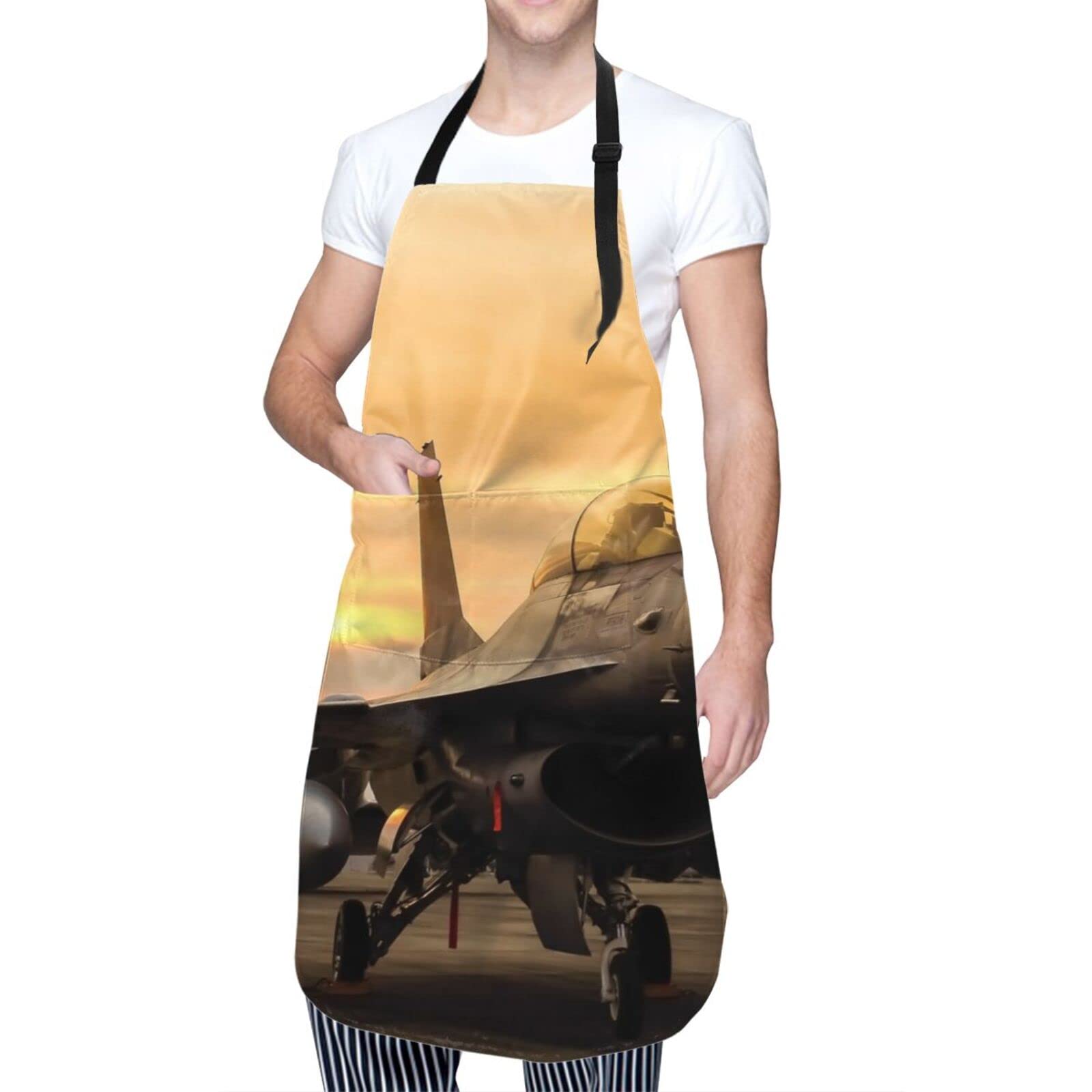 Falcon Fighter Adjustable Kitchen Apron with Pockets for Cooking & BBQ | Home & Restaurant Use