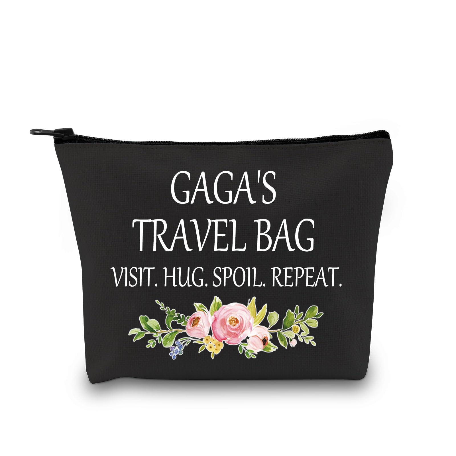 Gaga Makeup Bag - Premium Travel Toiletry Organizer for Women | Perfect Gift for Grandma, Mom & Gaga Fans | Waterproof Cosmetic Pouch for Vacation, Gym & Daily Use (Black)