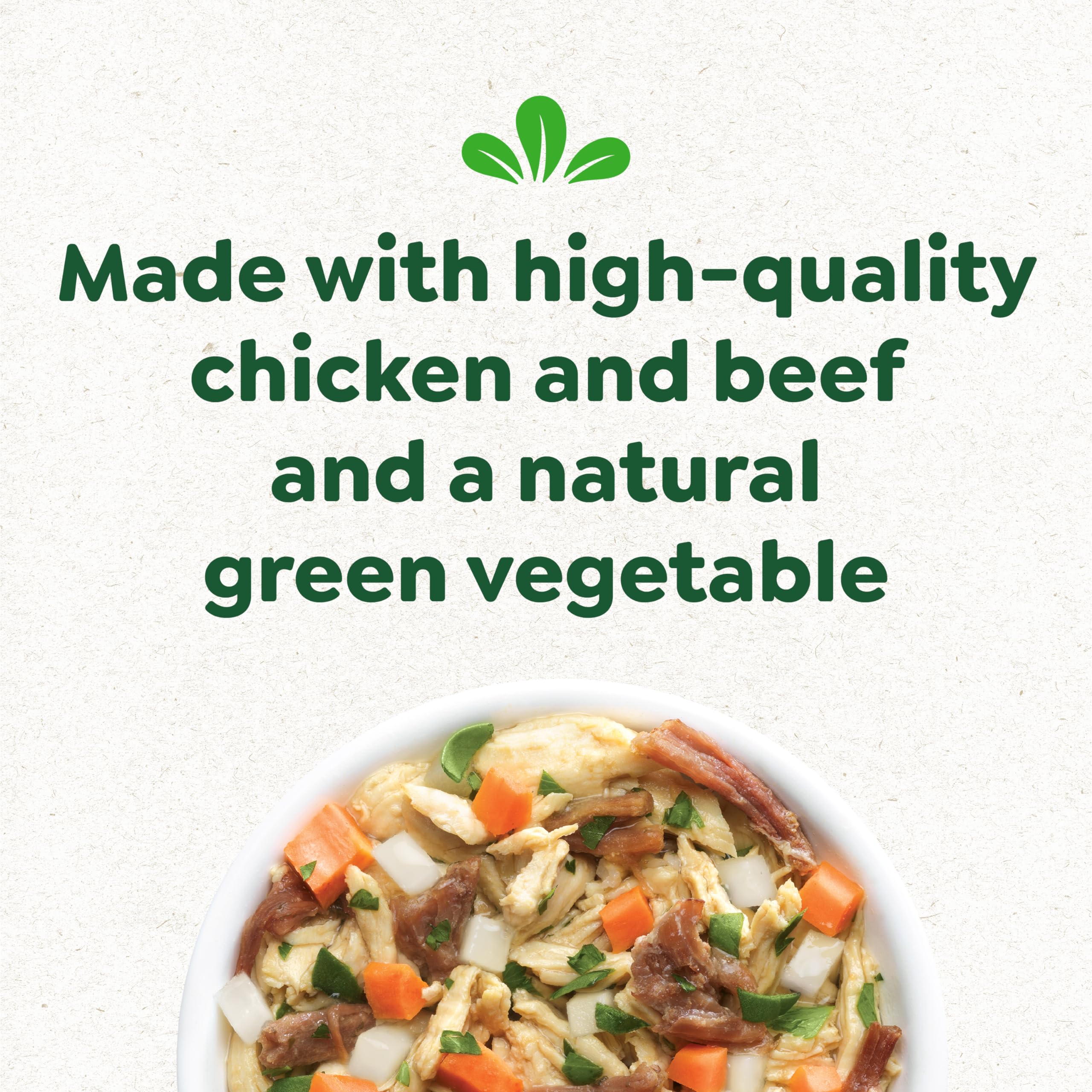 Greenies Smart Topper High Protein Wet Dog Food Mix - Chicken, Beef, Sweet Potato & Spinach Recipe in Vitabroth™ with Bone Broth & Vitamins E & B1 (10 Pack) - Perfect for Senior Dogs & Picky Eaters to Enhance Kibble Flavor & Nutrition