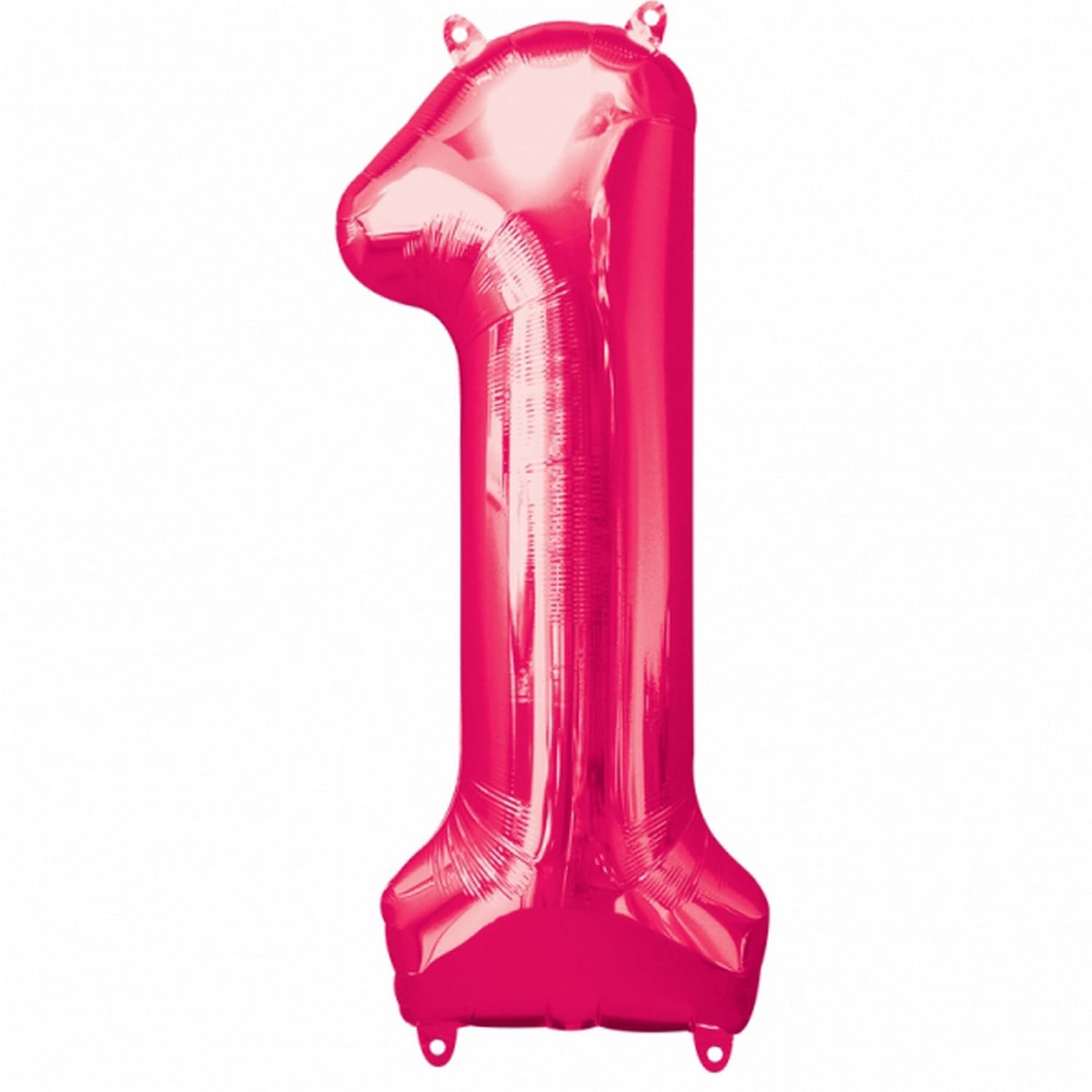 Amscan Supershape Pink Number Balloons (2 Pack) - Perfect for Birthday Parties, Baby Showers & Anniversary Celebrations