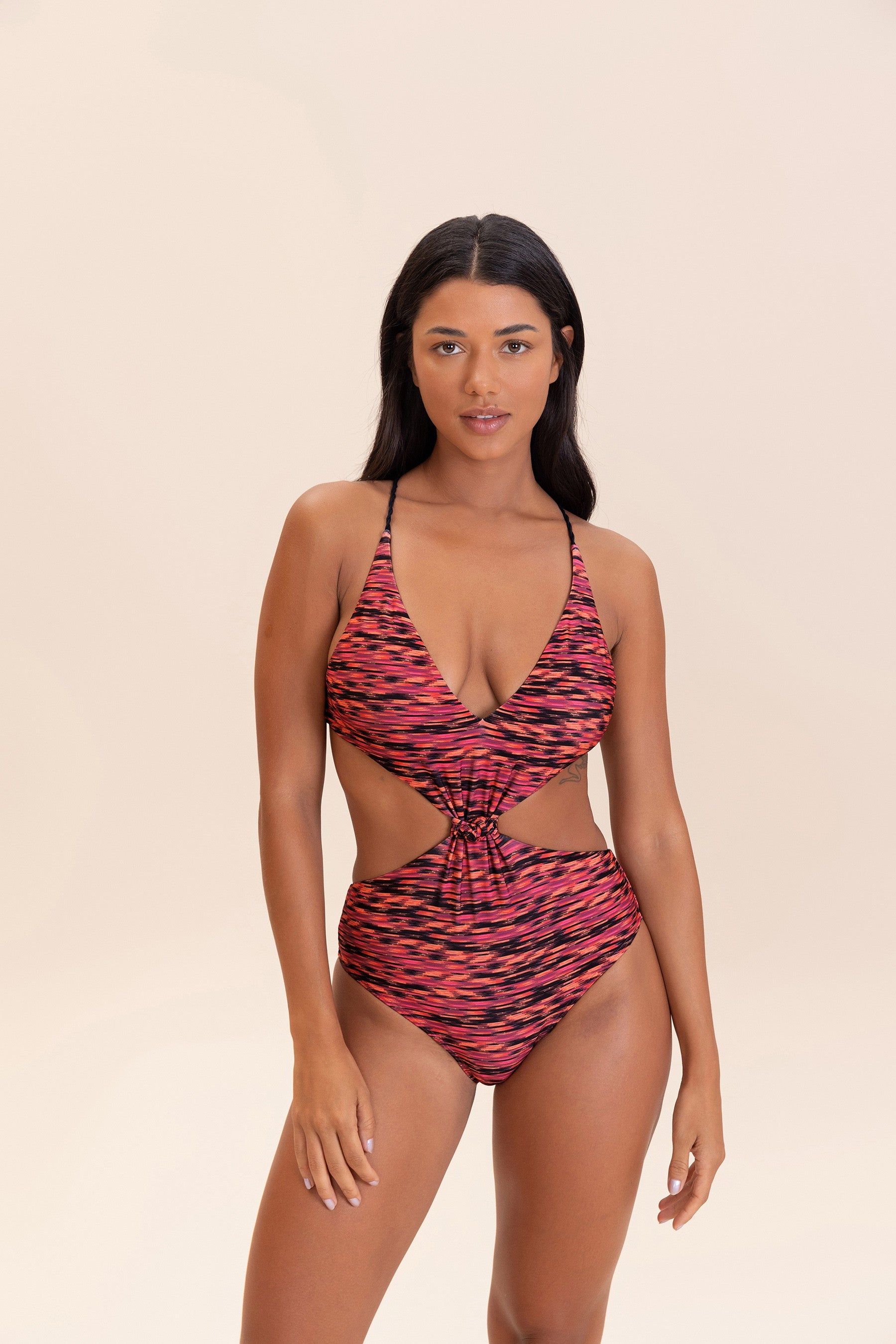 Twist Knot One Piece Swimsuit - Sexy High Cut Bathing Suit for Women, Perfect for Beach Vacation & Pool Party | Tummy Control Swimwear