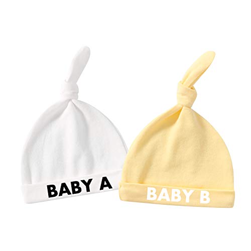 White Yellow Baby Hat