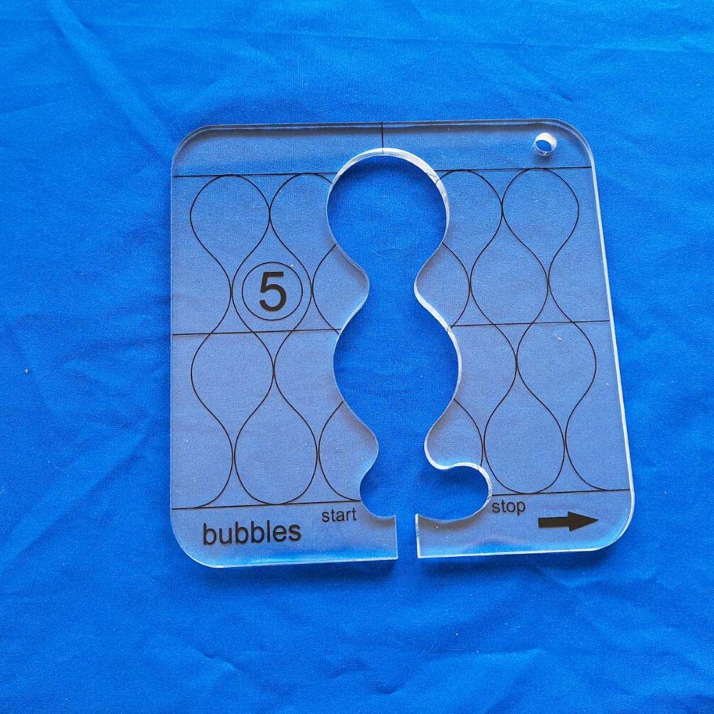 HONEYSEW Bubble Quilting Template for Free Motion - Perfect for DIY Quilting Projects