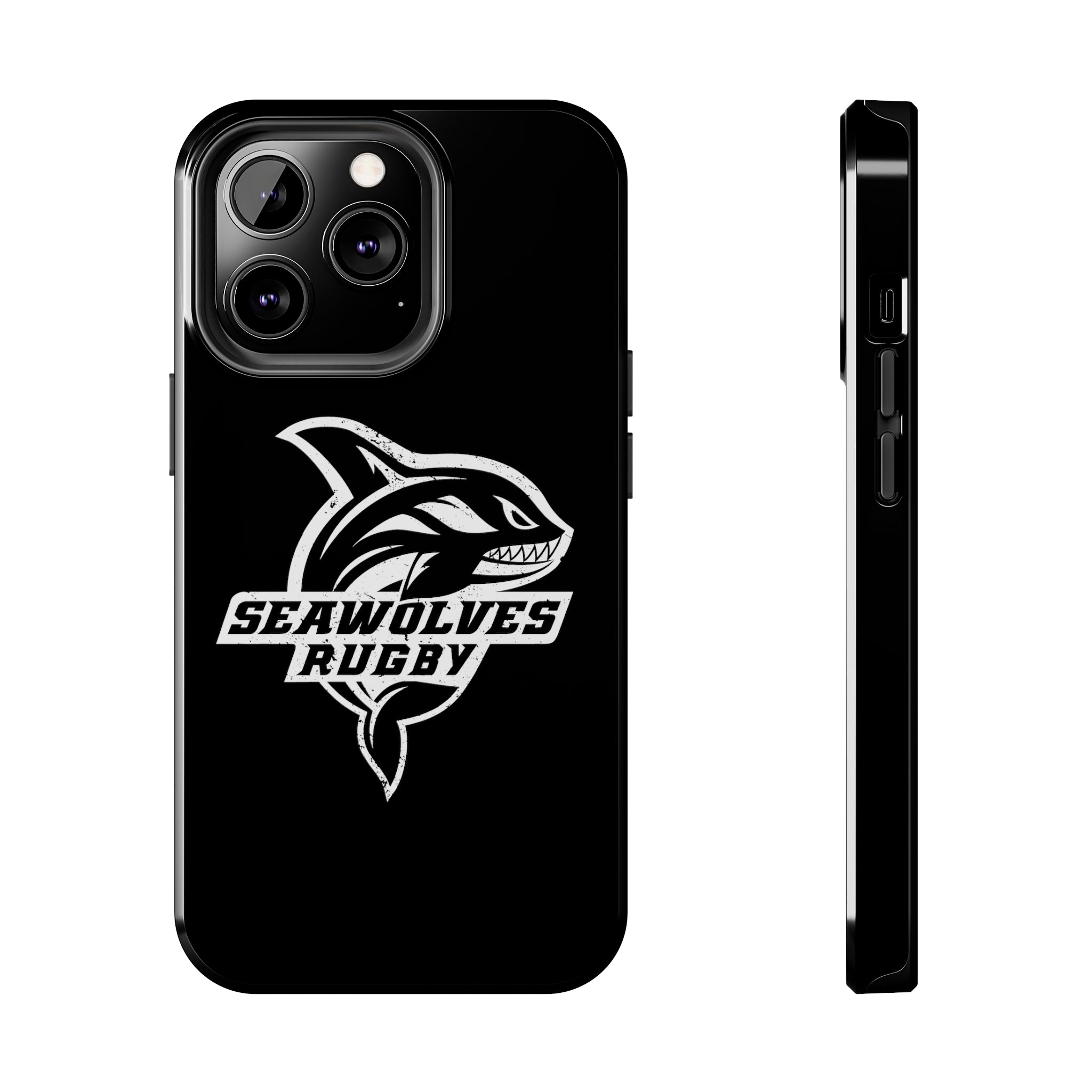 Seawolves Black Rugged Phone Case - Durable & Shockproof Protection for iPhone & Android - Perfect for Outdoor, Sports & Daily Use