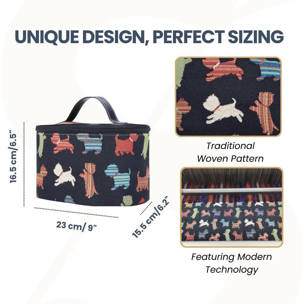 Signare Women's Vanity Bag - Waterproof Toiletry Case & Makeup Organizer with 14 Stylish Designs - Perfect for Travel, Gym, and Home Storage
