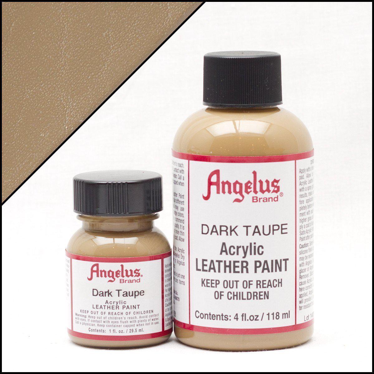Angelus Dark Taupe Leather Paint - 1oz Bottle for Shoes, Bags & DIY Leather Repair | High-Quality Leather Dye for Crafting & Restoration