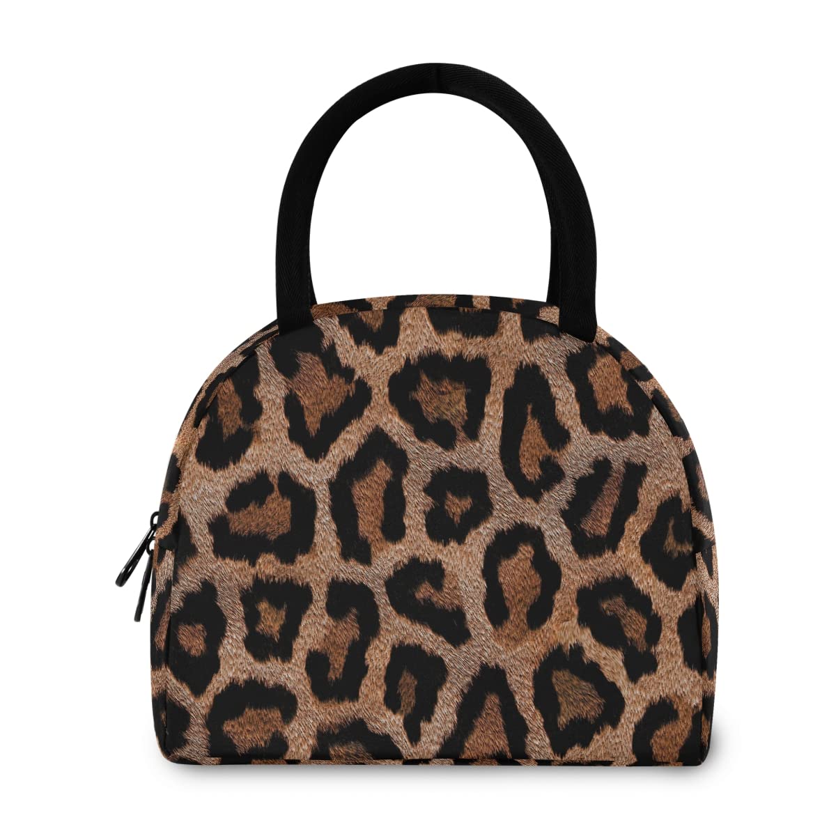 Leopard Print Insulated Lunch Bag for Women & Men - Reusable Cooler Tote for School, Office, Picnic - Leakproof Lunch Box for Kids, Teens & Adults (Perfect for Work, Travel & Outdoor Activities)