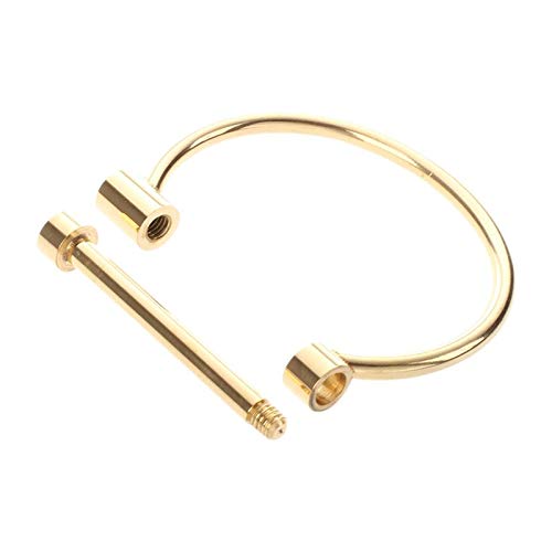Fashion Stainless Steel Shackle Screw Cuff Bracelet - Gold Color Jewelry for Women | Trendy Bangle for Party, Wedding & Everyday Wear