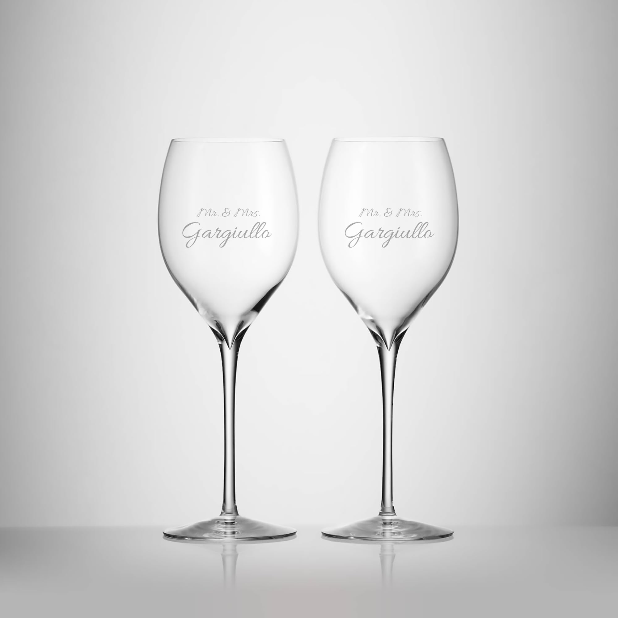 Waterford Personalized Elegance Chardonnay Wine Glasses Set of 2 - Custom Engraved 14.5oz Crystal White Wine Glasses for Sauvignon Blanc, Riesling - Perfect Gift for Wine Lovers, Anniversary, Wedding, Dinner Party & Special Occasions