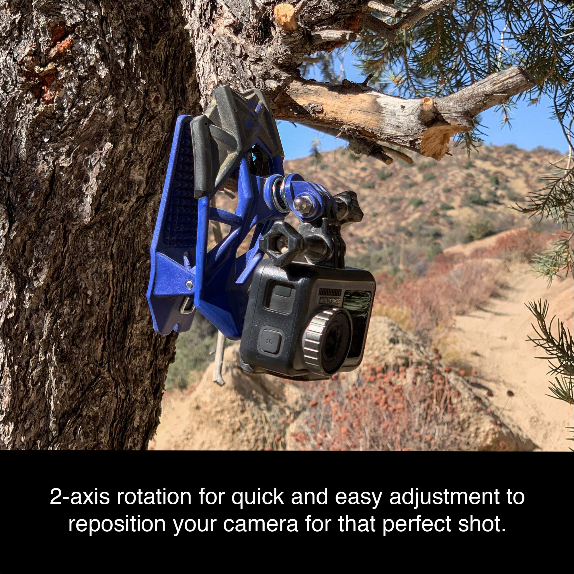 Dango Design Gripper Mount - Universal Clamp Mount for GoPro, Action Cameras - Motorcycle, Powersports Helmet Accessories - Stealth Black - Perfect for Adventure Sports, Vlogging & Outdoor Activities