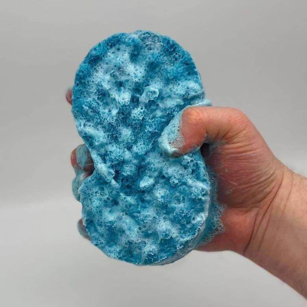 Kreed Soap Sponge - Natural Loofah Exfoliating Body Scrubber for Soft Skin | Perfect for Shower, Bath & Spa | Eco-Friendly Exfoliator for Men & Women