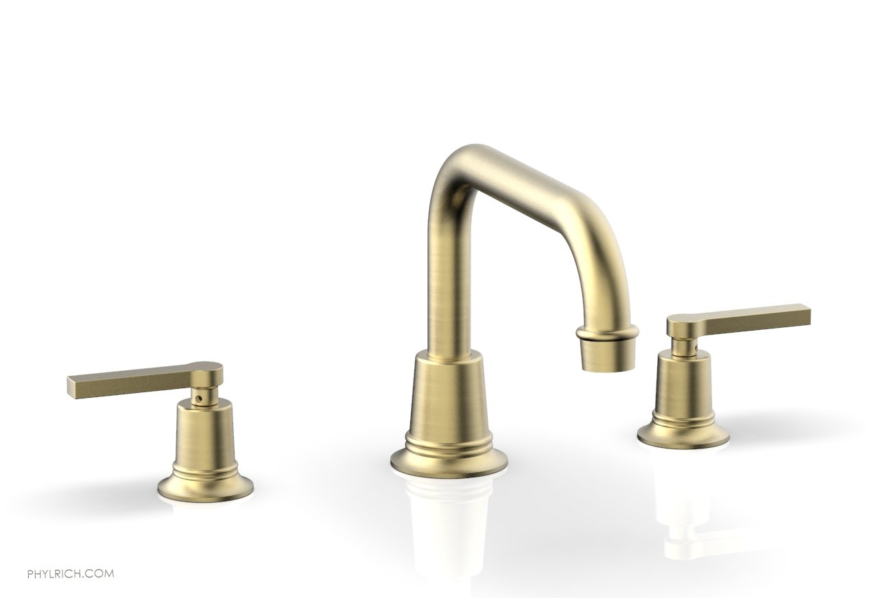 HEX MODERN Deck Tub Faucet Set with Lever Handles - Model 501 45 - Perfect for Bathroom Renovation & Modern Home Decor