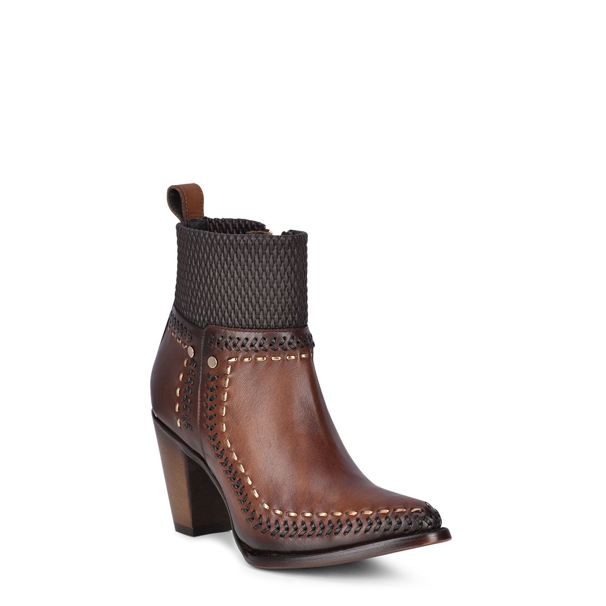 Women's Cuadra Brown Western Cowgirl Ankle Boots - Genuine Cowhide Leather Booties for Country Style & Rodeo - Perfect for Line Dancing, Concerts & Casual Wear