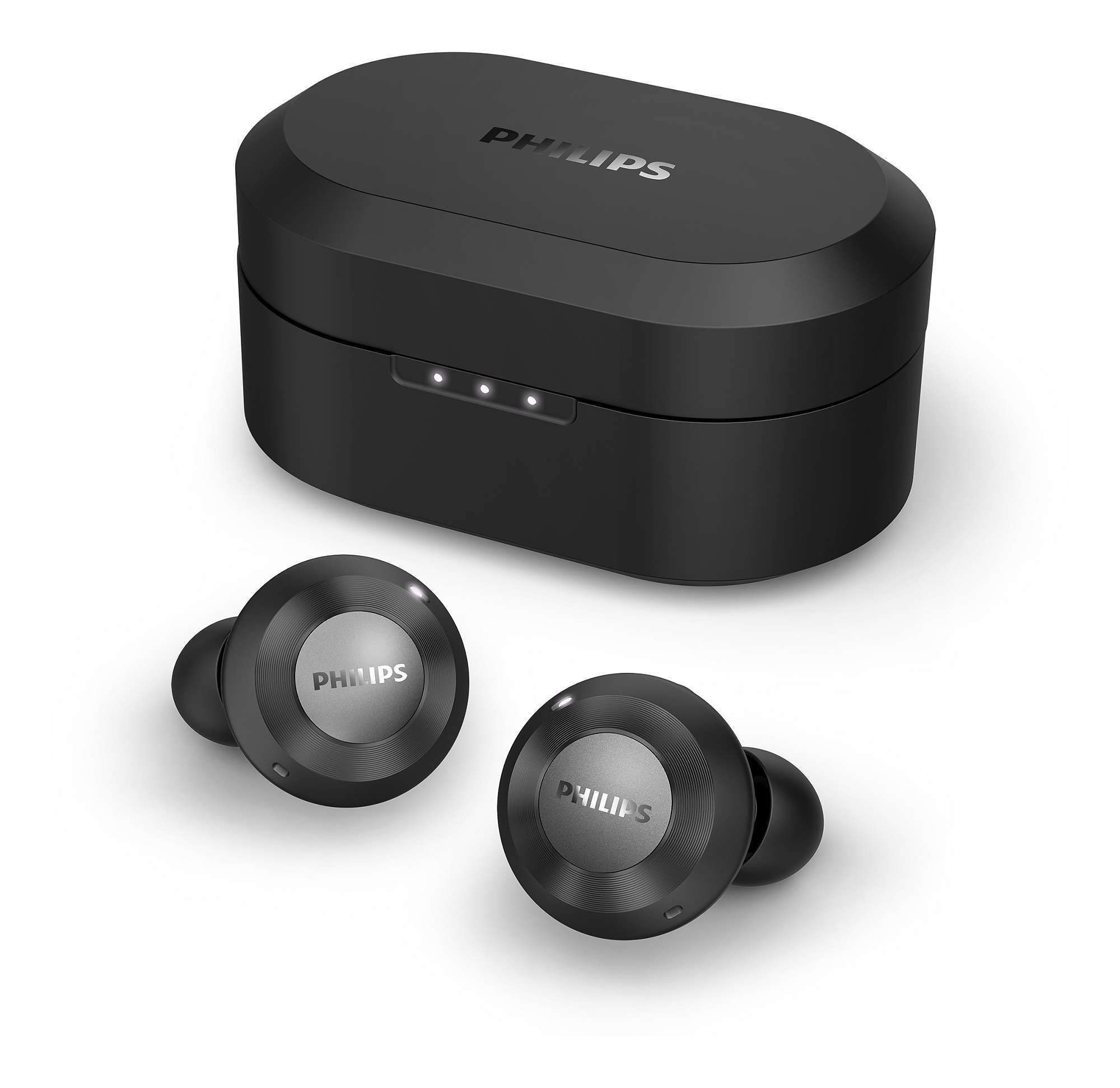 Philips T8505BK/00 Wireless Bluetooth Earbuds with Hybrid Active Noise Cancelling, 13mm Neodymium Drivers & Google Assistant - Perfect for Commuting, Workouts & Travel (Black, 2021 Model)