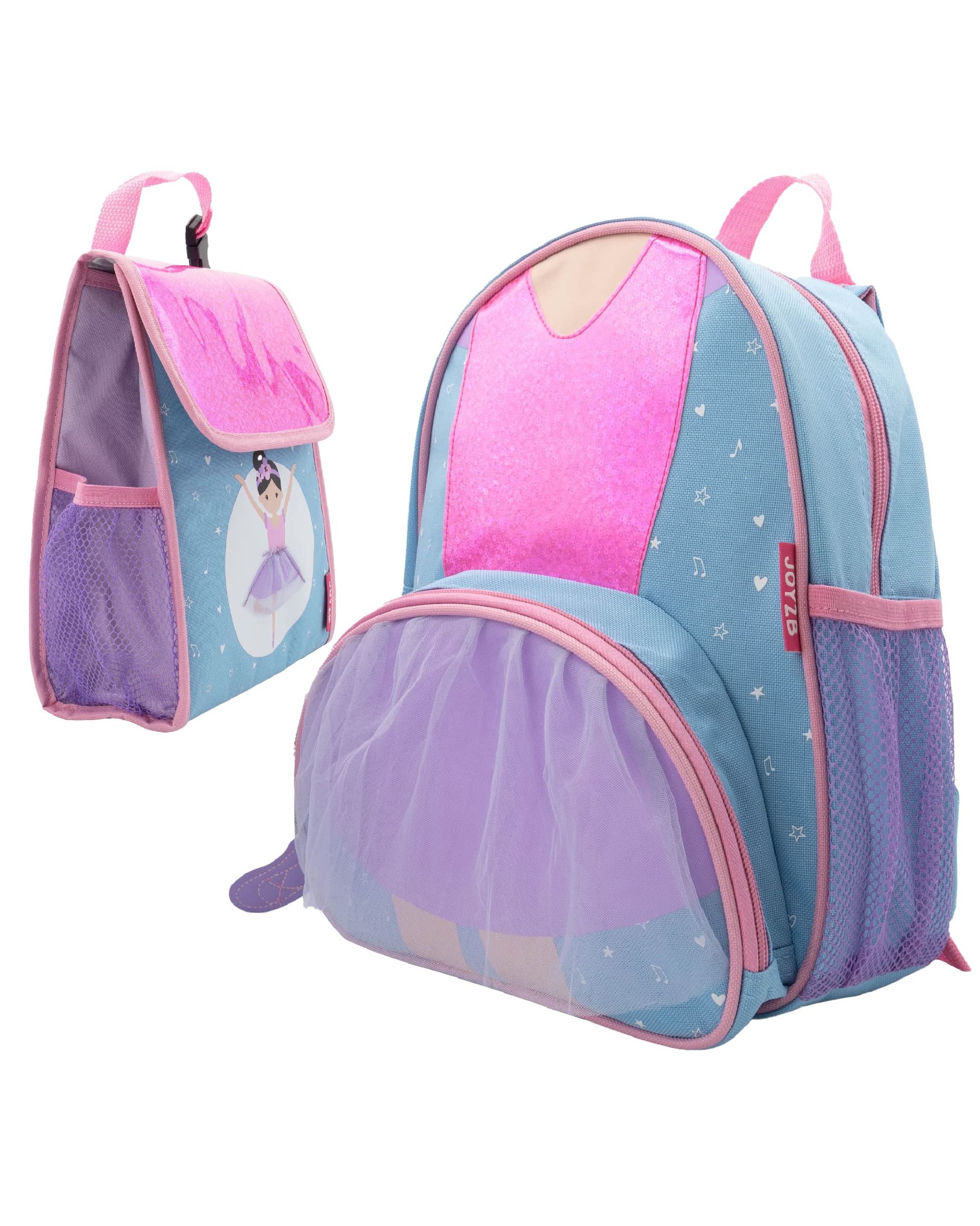 Adorable Toddler Backpack for Girls & Boys with Matching Lunch Bag - Ballet-Themed School Backpack for Preschool & Travel - Perfect for Daycare, Camp & Daily Use | Cute Ballerina Design