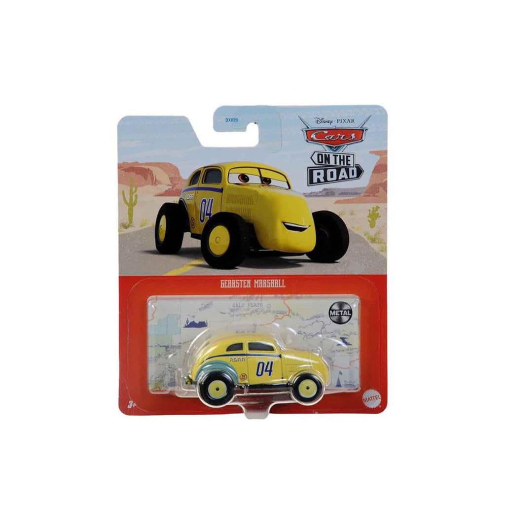 Disney-Pixar Cars On The Road 1:55 Scale Die-Cast Gearsten Marshall Toy - Collectible Model Car for Kids & Fans - Perfect for Play, Display & Gifts