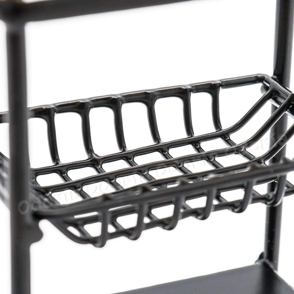 1/12 Scale Miniature Dollhouse Kitchen Accessories - Odoria Mini Shelf for Realistic Dollhouse Decor, DIY Crafts & Model Displays
