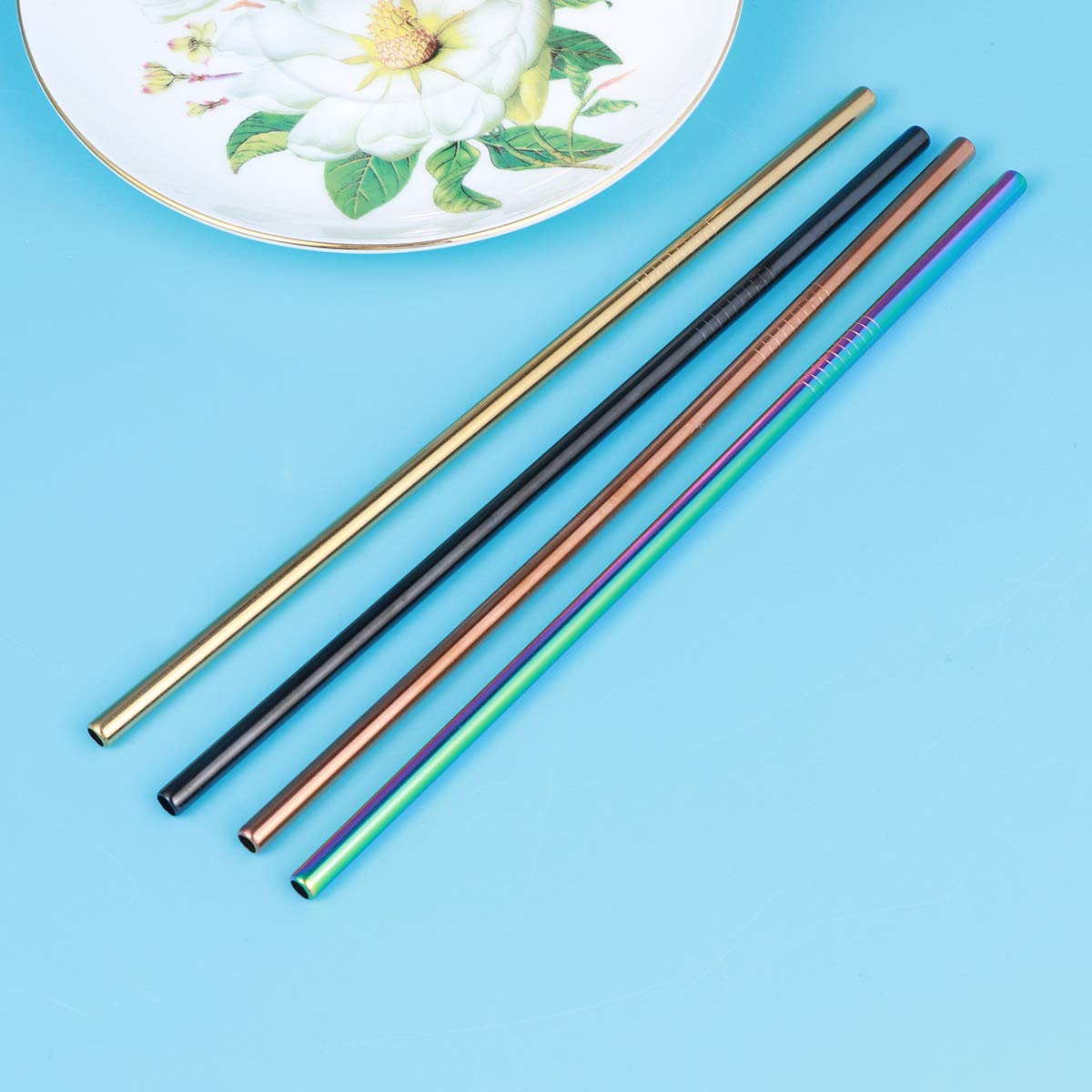 Cabilock 1-Pack Stainless Steel Straight Drinking Straws - Reusable Metal Straw for Smoothies, Iced Coffee & Cocktails - Eco-Friendly & Dishwasher Safe