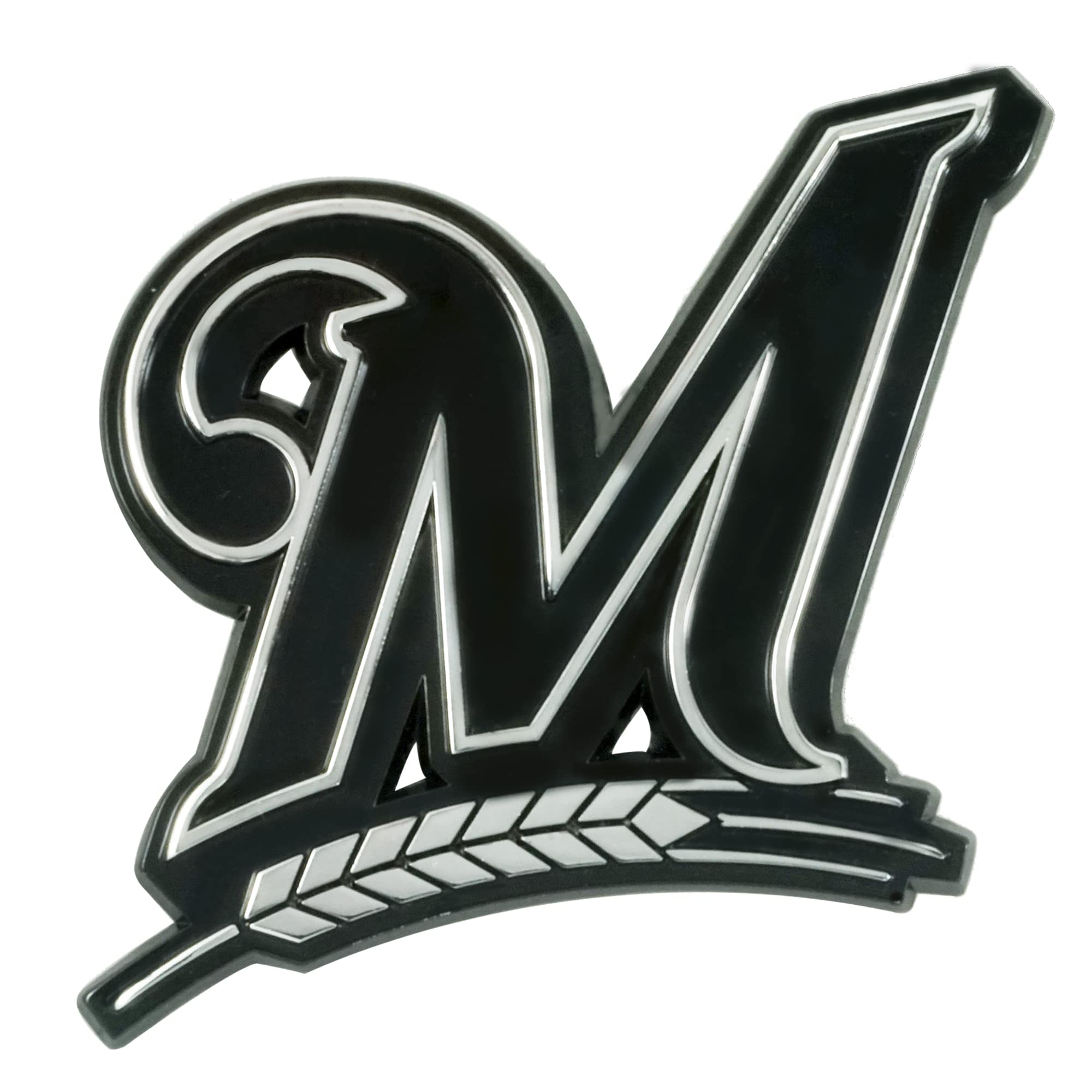 FANMATS 26636 Milwaukee Brewers 3D Chrome Metal Auto Emblem - Premium Car Badge for Vehicles, Trucks & Motorcycles - Perfect for Fans, Collectors & Custom Auto Decoration