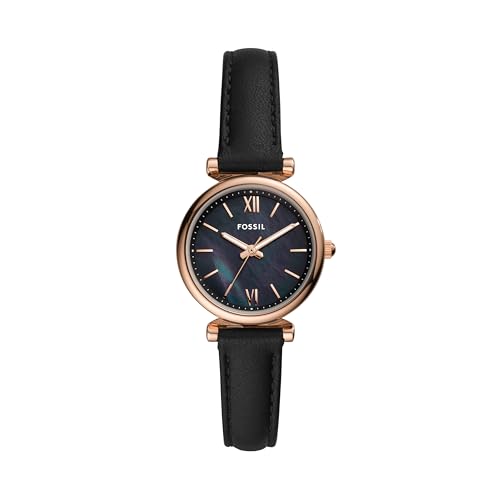 Black Leather/Rose Gold