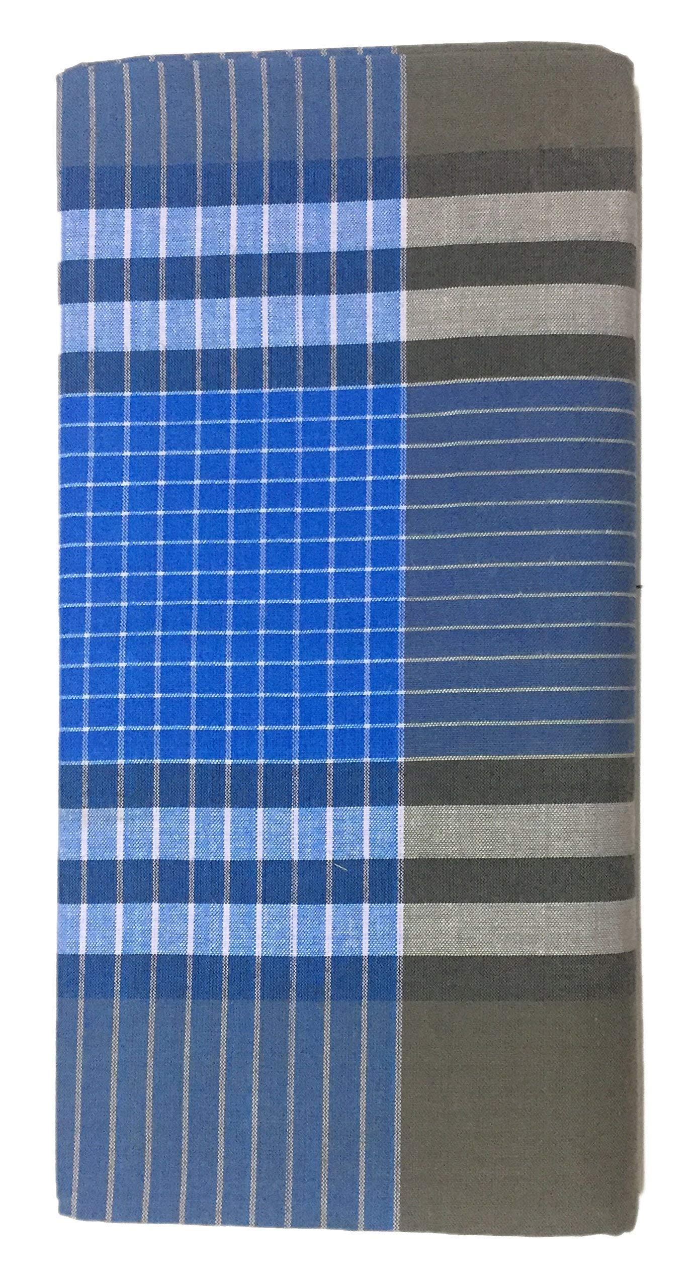 Men's 2.10 Meter Cotton Multi-Color Lungi Set (Pack of 3) - Comfortable & Breathable Traditional Wrap for Casual Wear, Home Relaxation & Summer Outfits