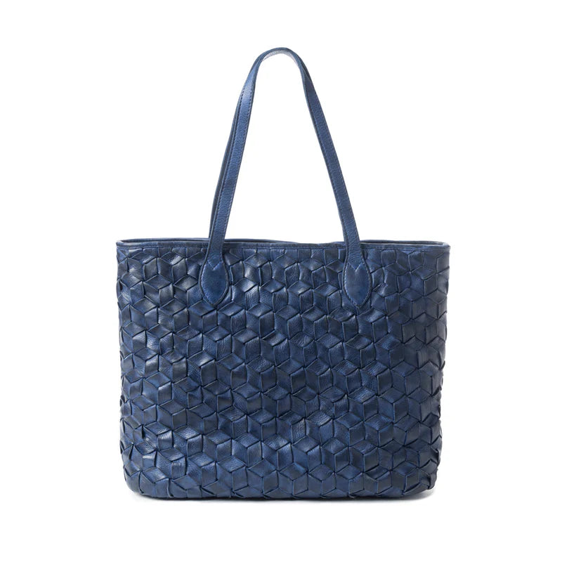 Aqua Prism Dark Blue Market Tote Bag - Stylish Reusable Grocery Shopping Bag for Farmers Market, Beach & Daily Use