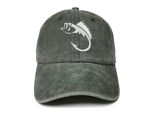 Bass Fish Fishing Hook (Washed Army Green)