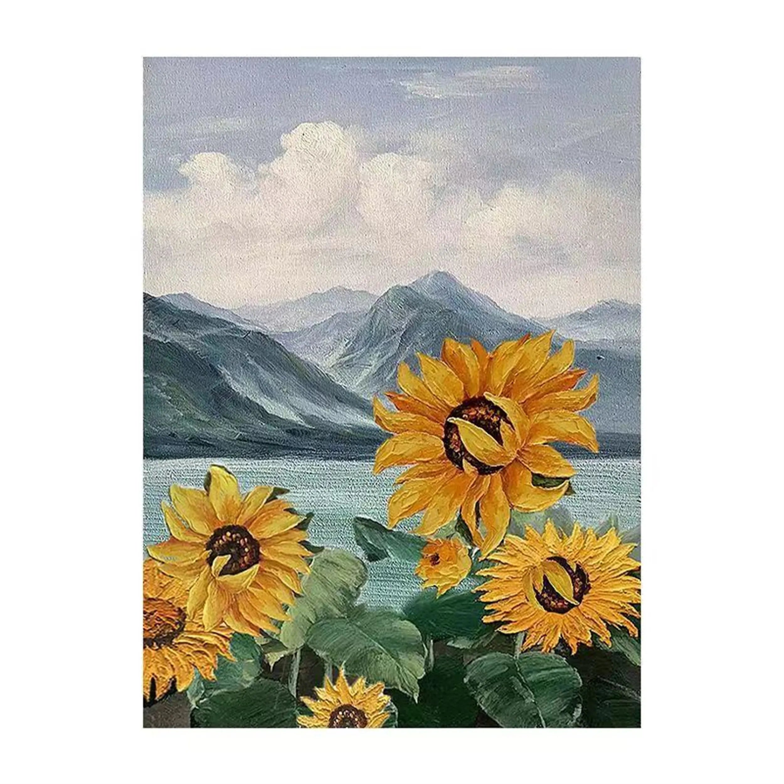 Flower and Tree Painting #FT089 - Handmade Canvas Art for Home Decor, Office & Living Room Wall