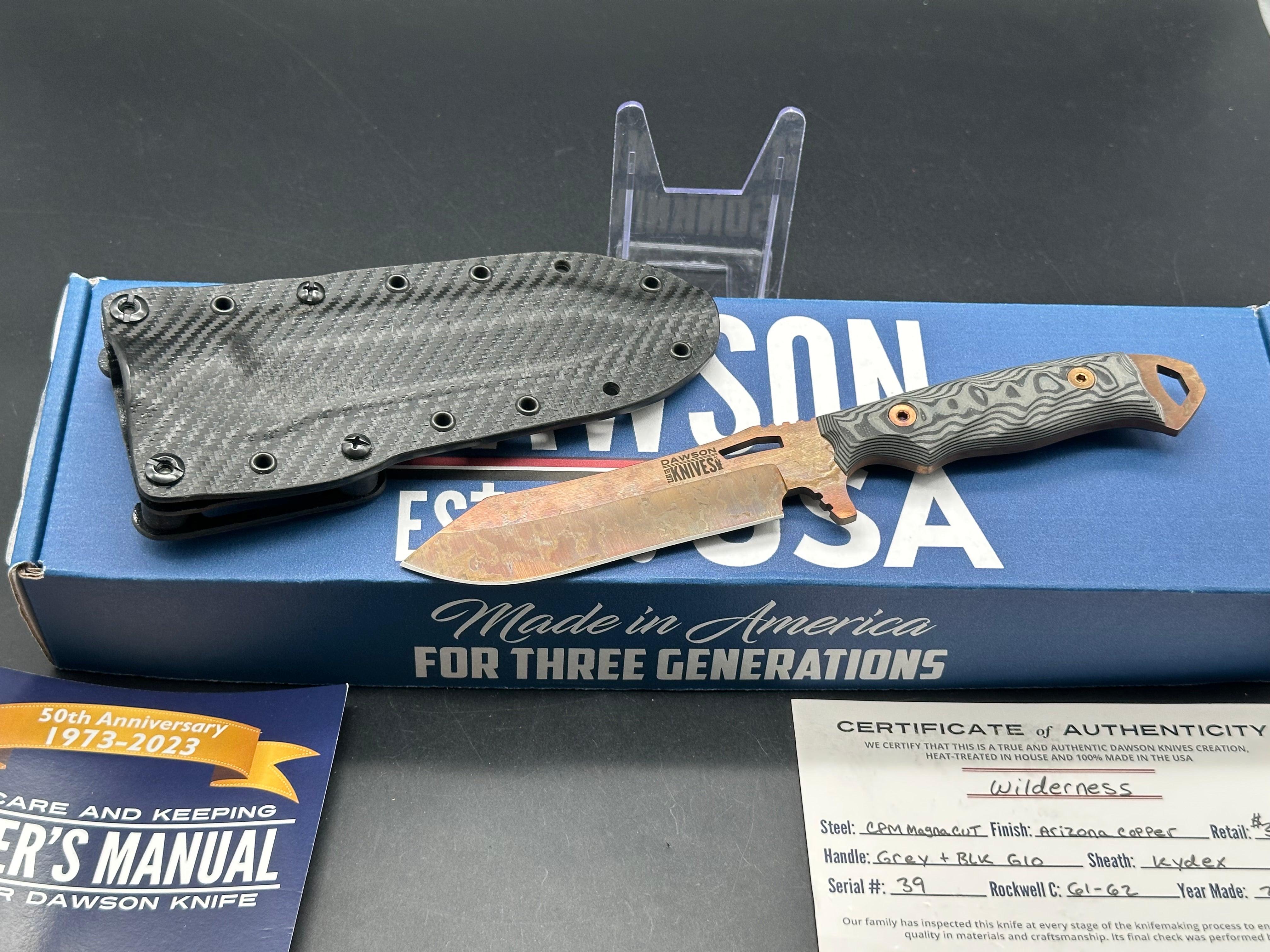 Premium Dawson Knives Wilderness MagnaCut Blade - High-Performance Outdoor Survival Knife for Hunting, Camping & Bushcraft | Durable & Sharp Tactical Knife for Adventurers
