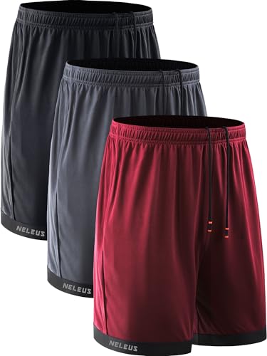 6095 Black/Grey/Red,3 Pack