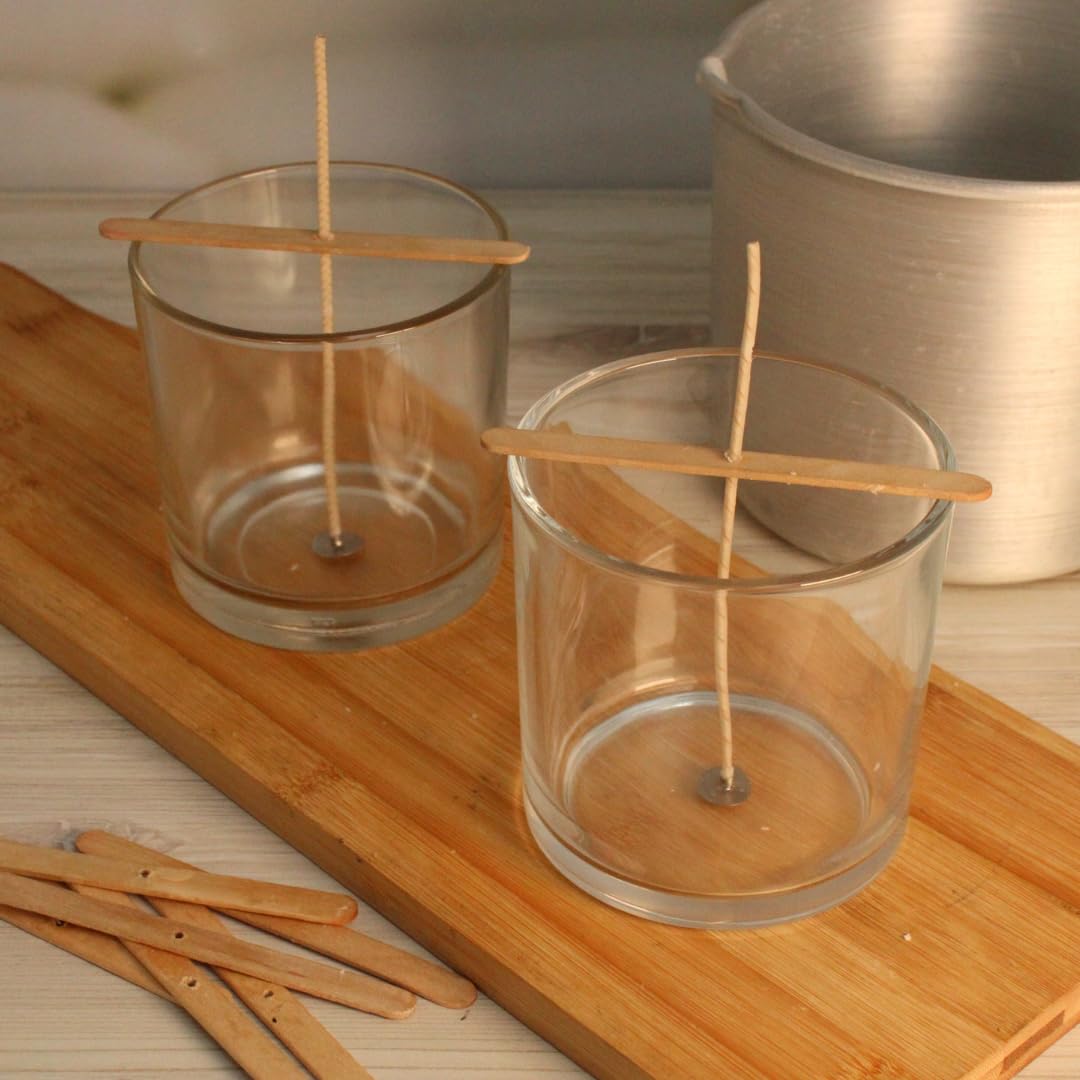 Premium 6-Inch Cotton Candle Wicks for Candle Making - Stabilo CD 18 Wicks (100pcs) - Ideal for DIY Soy Wax, Beeswax & Paraffin Candles - Perfect for Home Decor, Gifts & Aromatherapy