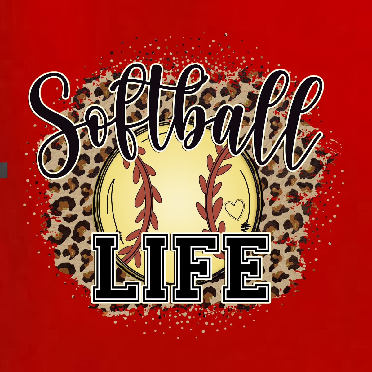 Wild Bobby Softball Life Animal Print Long Sleeve Shirt for Girls & Women - Comfortable Baseball Jersey for Sports, Practice & Casual Wear