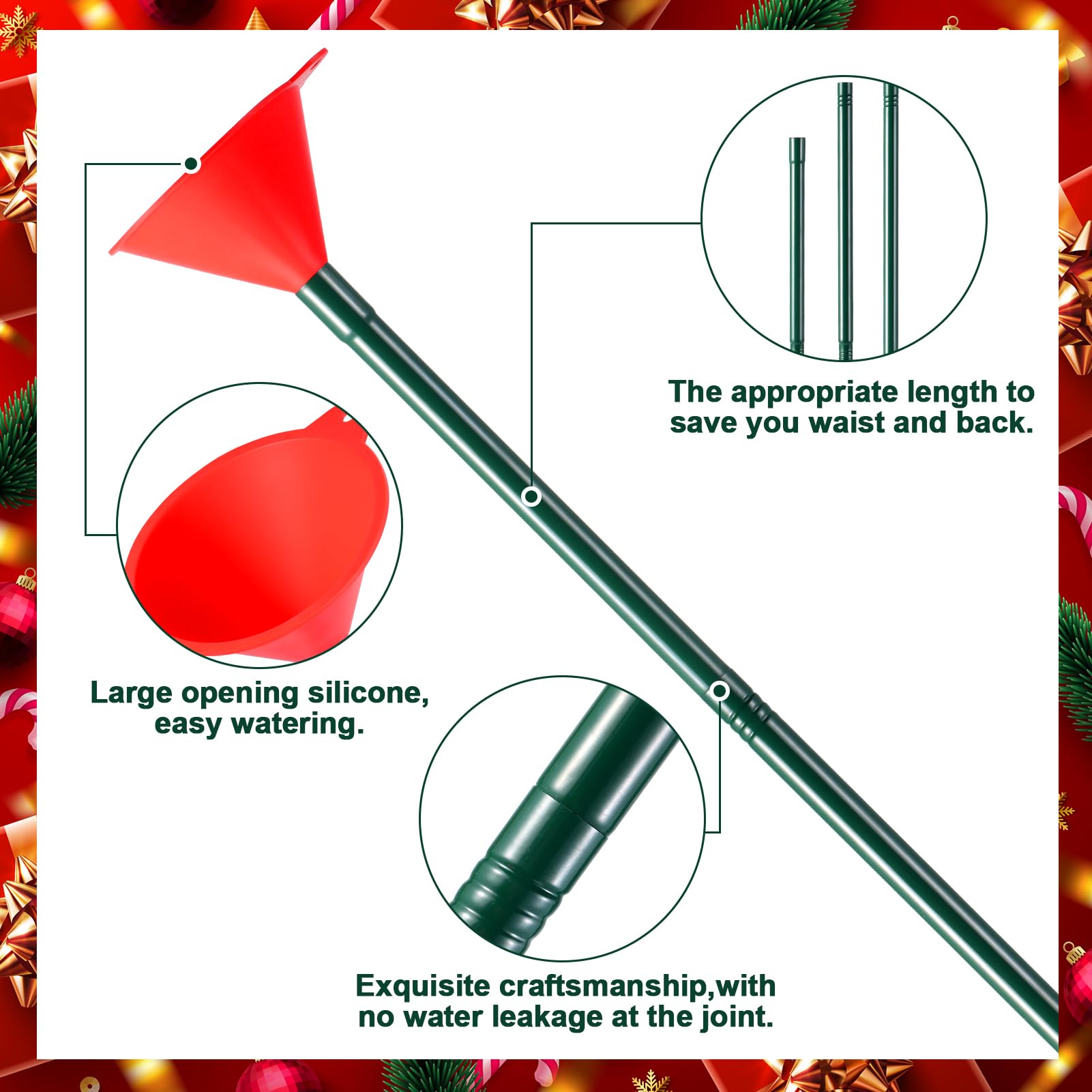Christmas Tree Watering Funnel - Leak-Proof Long Spout Watering System for Live Tall Christmas Trees | Xmas Plant Watering Tool for Easy Holiday Tree Care | Perfect for Home, Office & Holiday Decorations