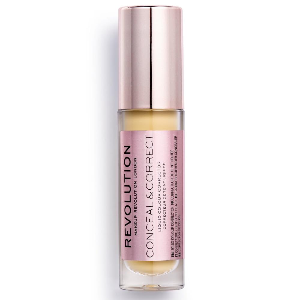 Revolution Concealer - Banana Deep Shade for Dark Circles & Blemishes | Full Coverage, Long-Lasting | Perfect for Daily Makeup & Photo Shoots