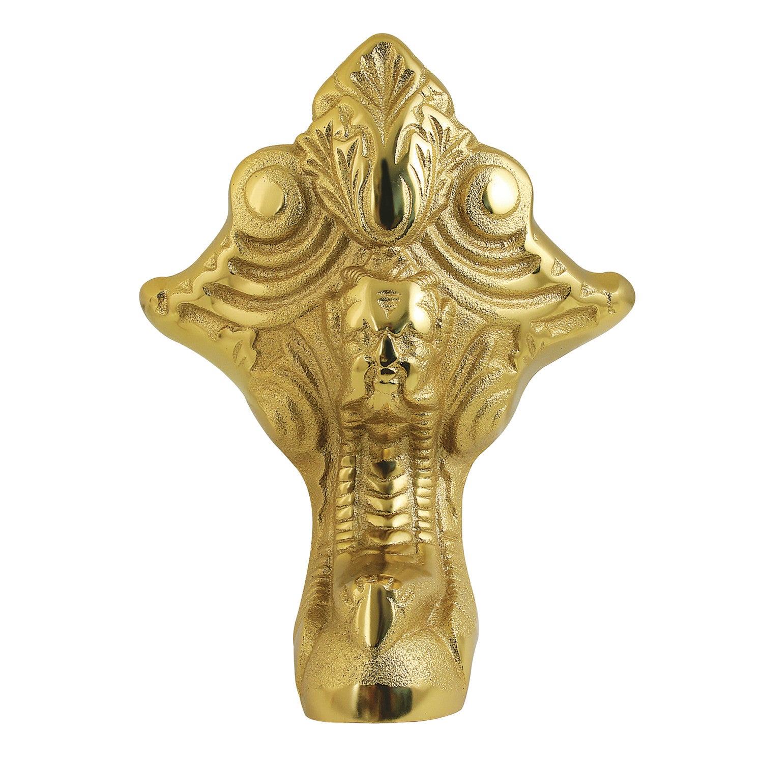 Aqua Eden VCTNL2 4-Piece Lion Paw Cast Iron Tub Feet Set - Polished Brass Clawfoot Bathtub Legs for Vintage & Modern Bathroom Decor - Perfect for Freestanding Tubs, Antique Style Bathrooms & Luxury Home Renovations