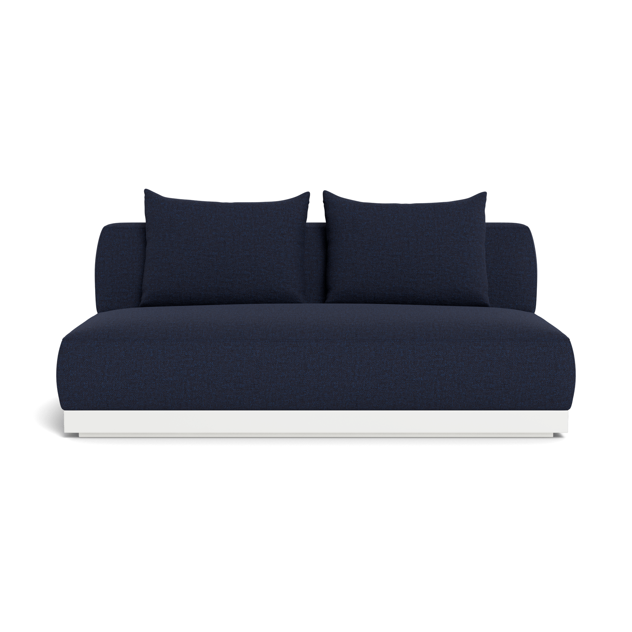Amalfi 2-Seat Armless Sofa - Modern Loveseat for Small Spaces, Living Room, Apartment & Office - Soft Fabric Upholstery, Comfortable Seating for Relaxing & Socializing