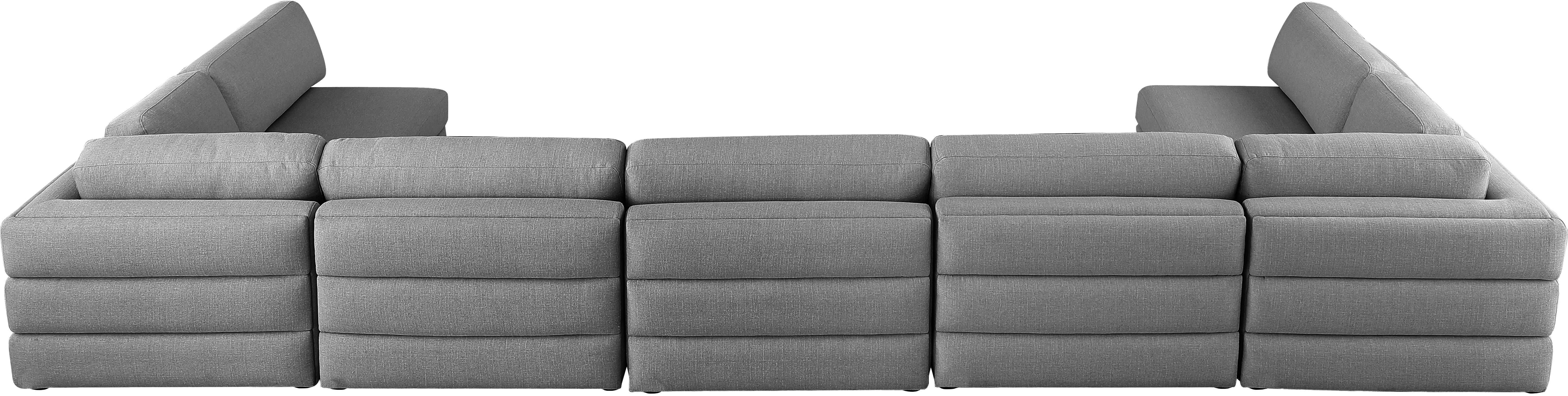 Beckham Durable Linen Textured Fabric Modular Sectional Sofa - Modern Living Room Furniture for Small Spaces & Apartments - Perfect for Family Gatherings, Movie Nights & Relaxation