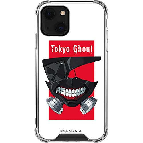 Skinit Clear Phone Case for iPhone 13 - Officially Licensed Funimation Tokyo Ghoul Mask Design | Protective Slim Cover for Everyday Use & Anime Fan Gift