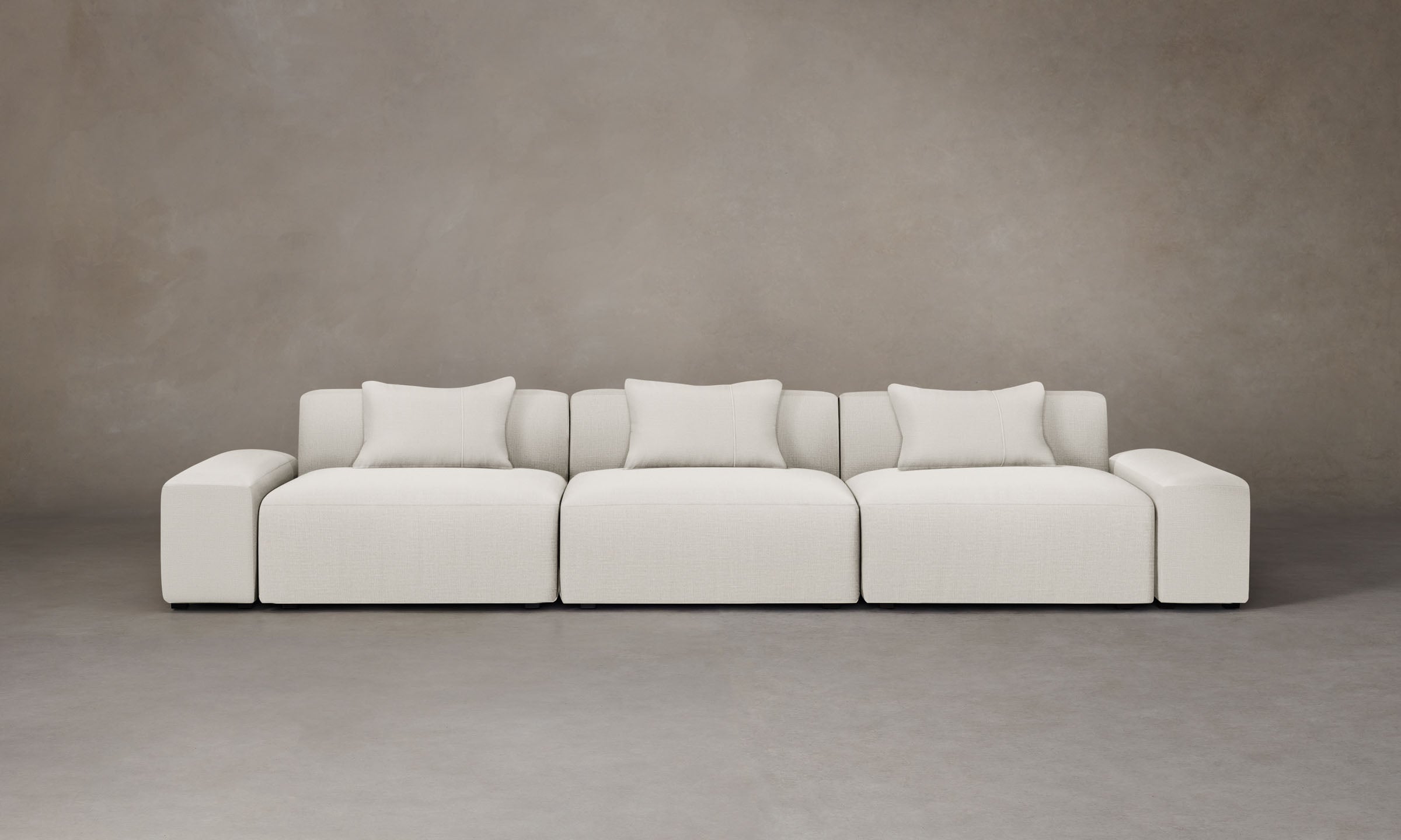 The Breuer Modular Sofa - Italian Brushed Wool Vanilla | Modern Sectional Couch for Living Room, Lounge & Office | Comfortable & Stylish Home Furniture