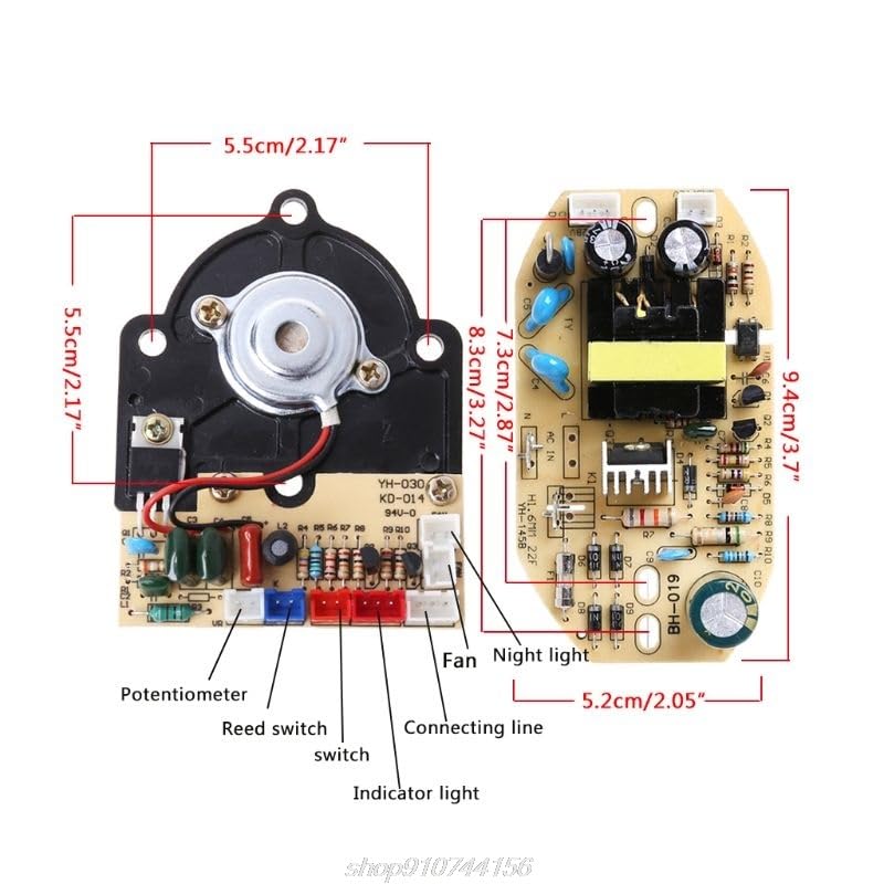 Original: Humidifier Control Panel Circuit Board Atomizing Power Panel Mist Maker Parts N19 20   Optimized: N19 20 Humidifier Replacement Control Panel & Atomizing Power Circuit Board - Compatible with Mist Makers & Diffusers - Perfect for Home, Office, and Spa Use