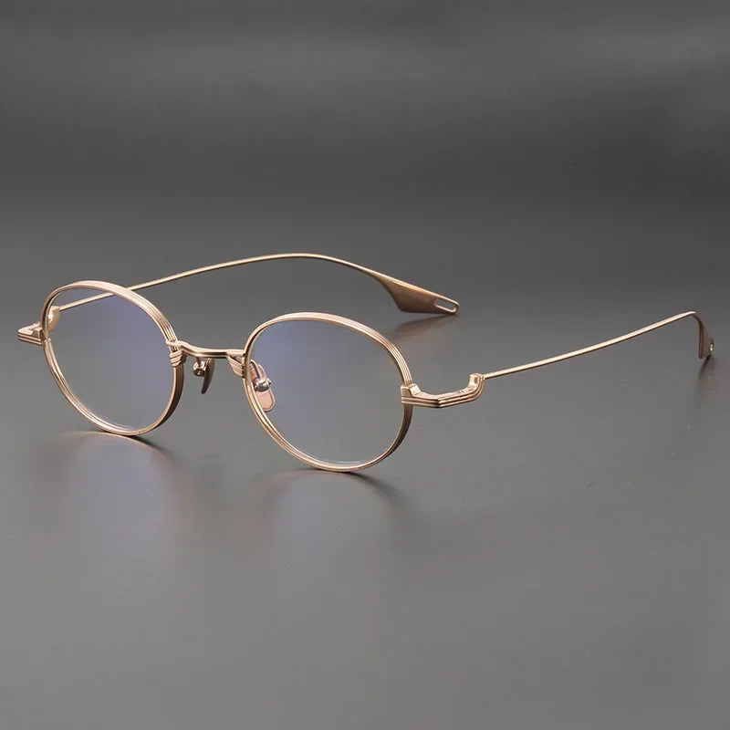 Aror Unisex Full Rim Oval Round Titanium Eyeglasses Frame 14222 - Lightweight Durable Glasses for Men & Women - Perfect for Reading, Work, and Everyday Wear
