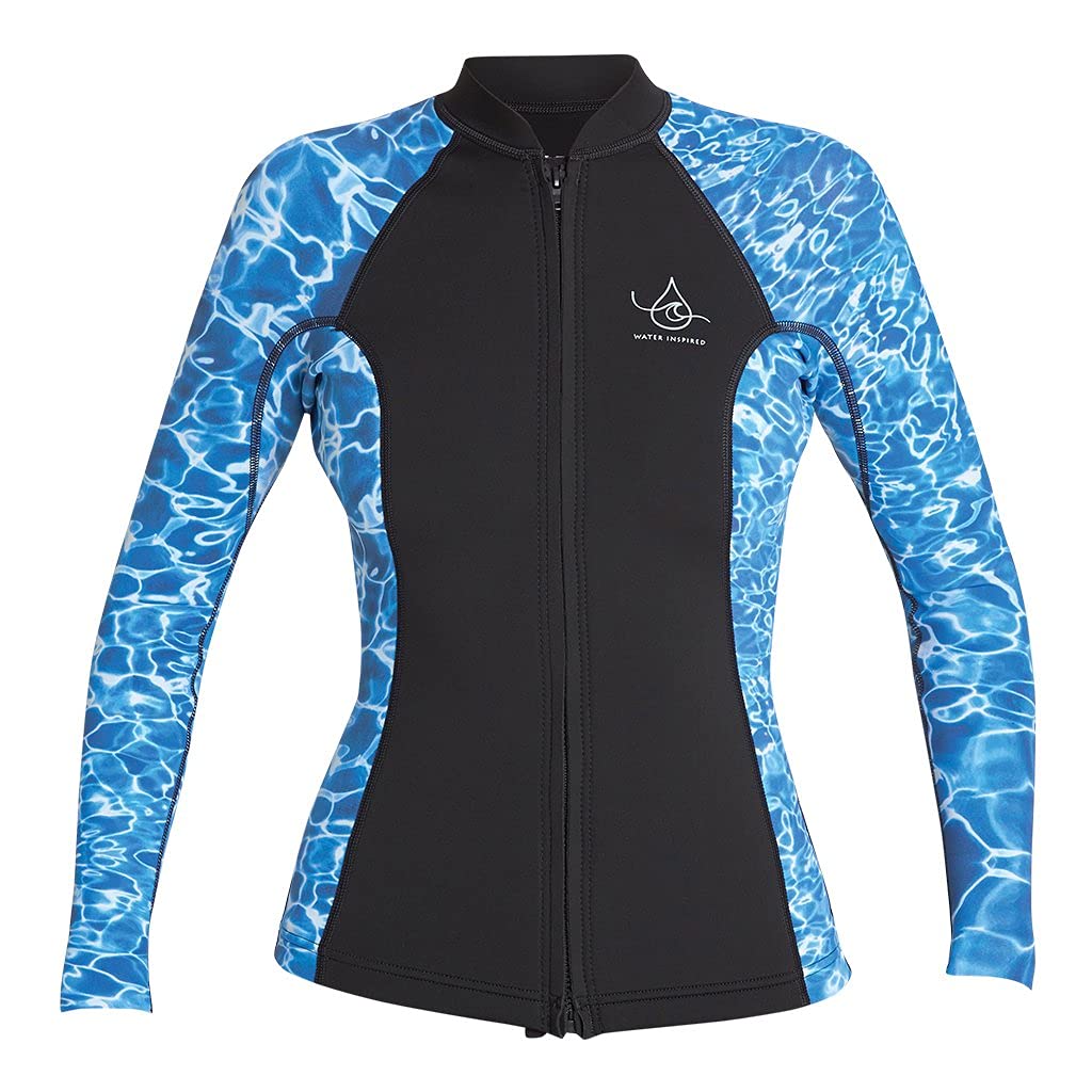 XCEL Women's 2/1mm Front Zip Long Sleeve Wetsuit Jacket for Surfing, Diving & Water Sports | Thermal Neoprene Swim Top for Cold Water Activities