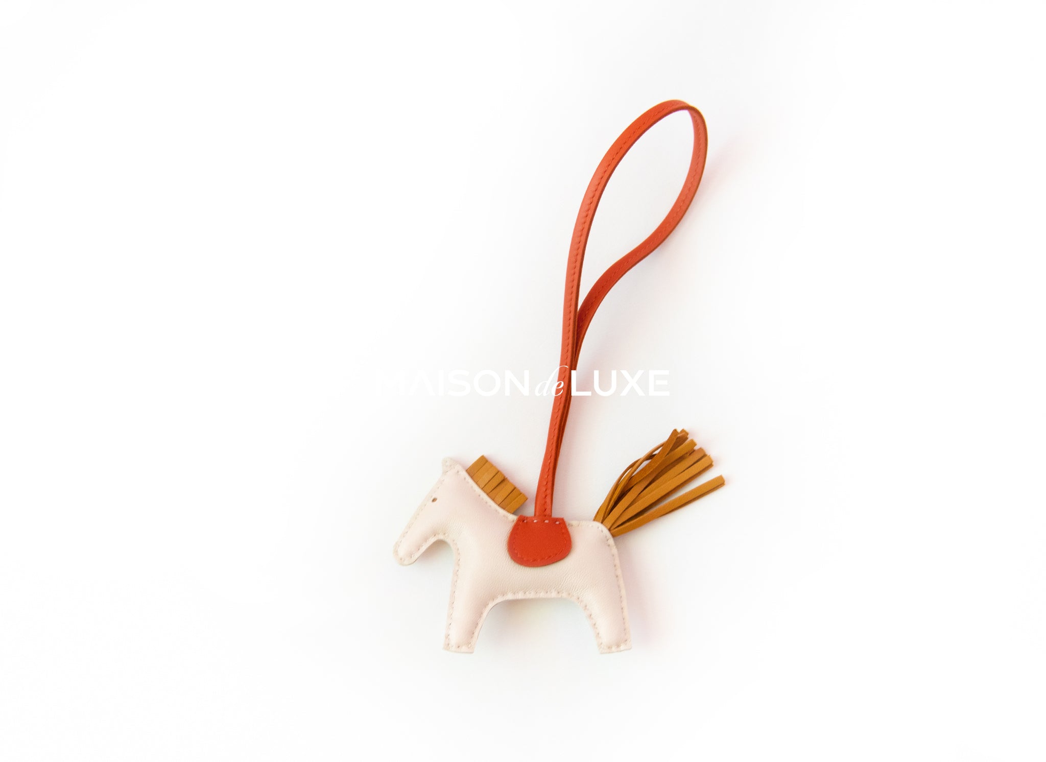 Hermes Craie Sesame Cornaline Grigri Rodeo Horse Bag Charm PM - Authentic Luxury Bag Accessory for Handbags & Purses | Perfect Gift for Fashion Lovers & Hermes Collectors