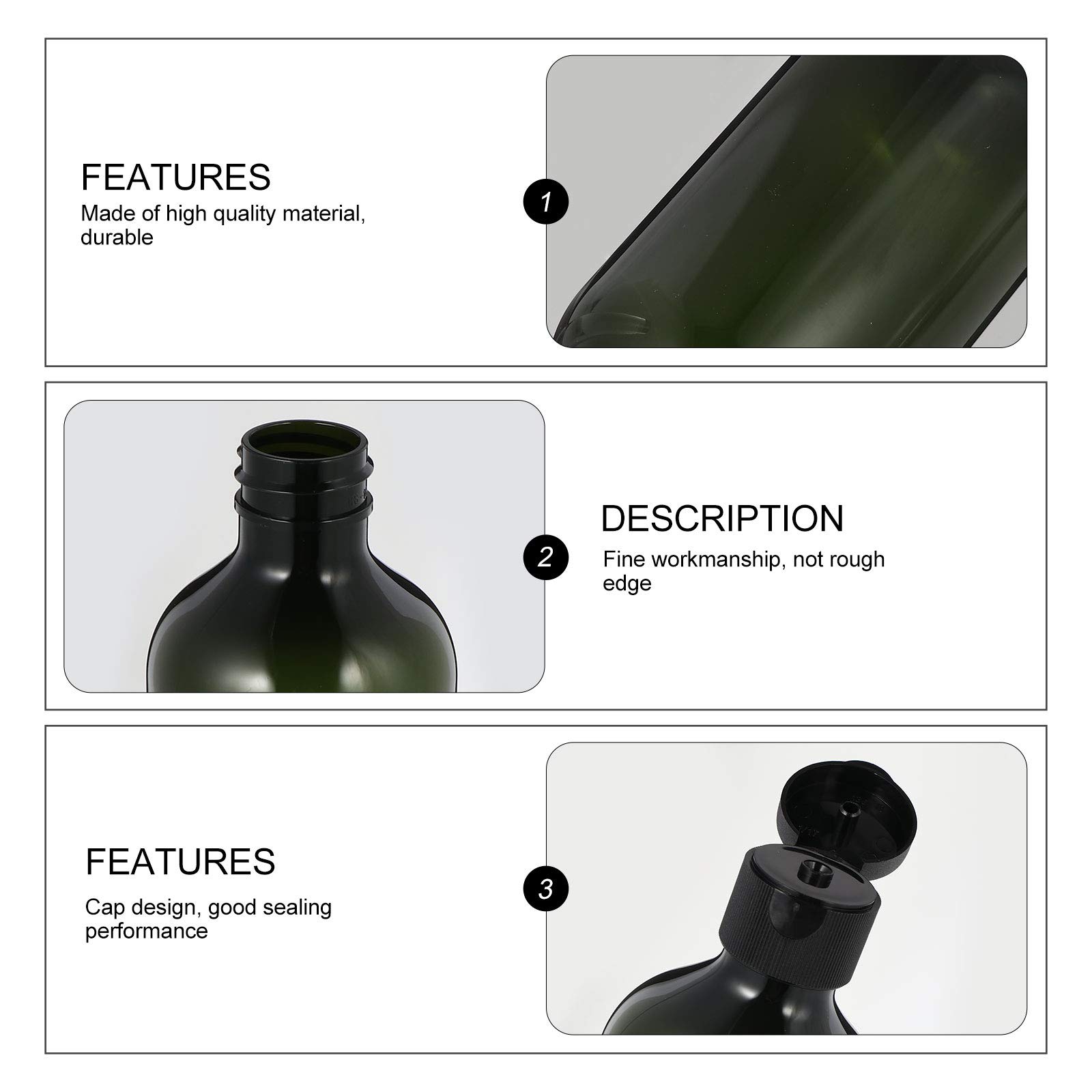 6-Pack 300ml Refillable Cosmetic Bottles - Leakproof Travel Makeup Containers for Lotion, Shampoo & Skincare Products (Ideal for Home, Gym & Travel)