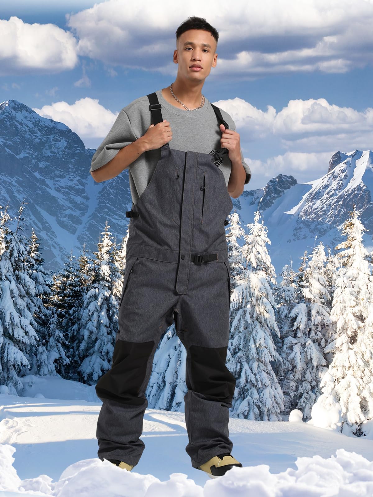 Men's & Women's Insulated Waterproof Snowboard Bibs - Breathable Ski Pants Overalls for Winter Sports & Outdoor Activities - Perfect for Skiing, Snowboarding & Cold Weather Adventures