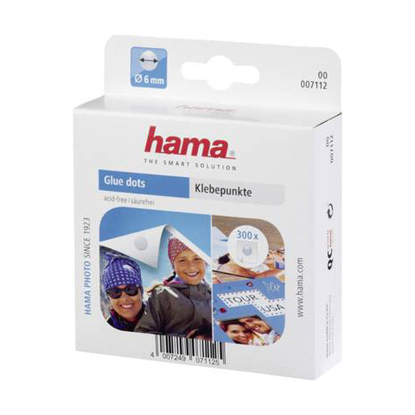 Hama Photo Dots 300's - Reusable Adhesive Dots for Photos, Posters & Wall Decor - Perfect for Scrapbooking, Home Decor & Office Organization