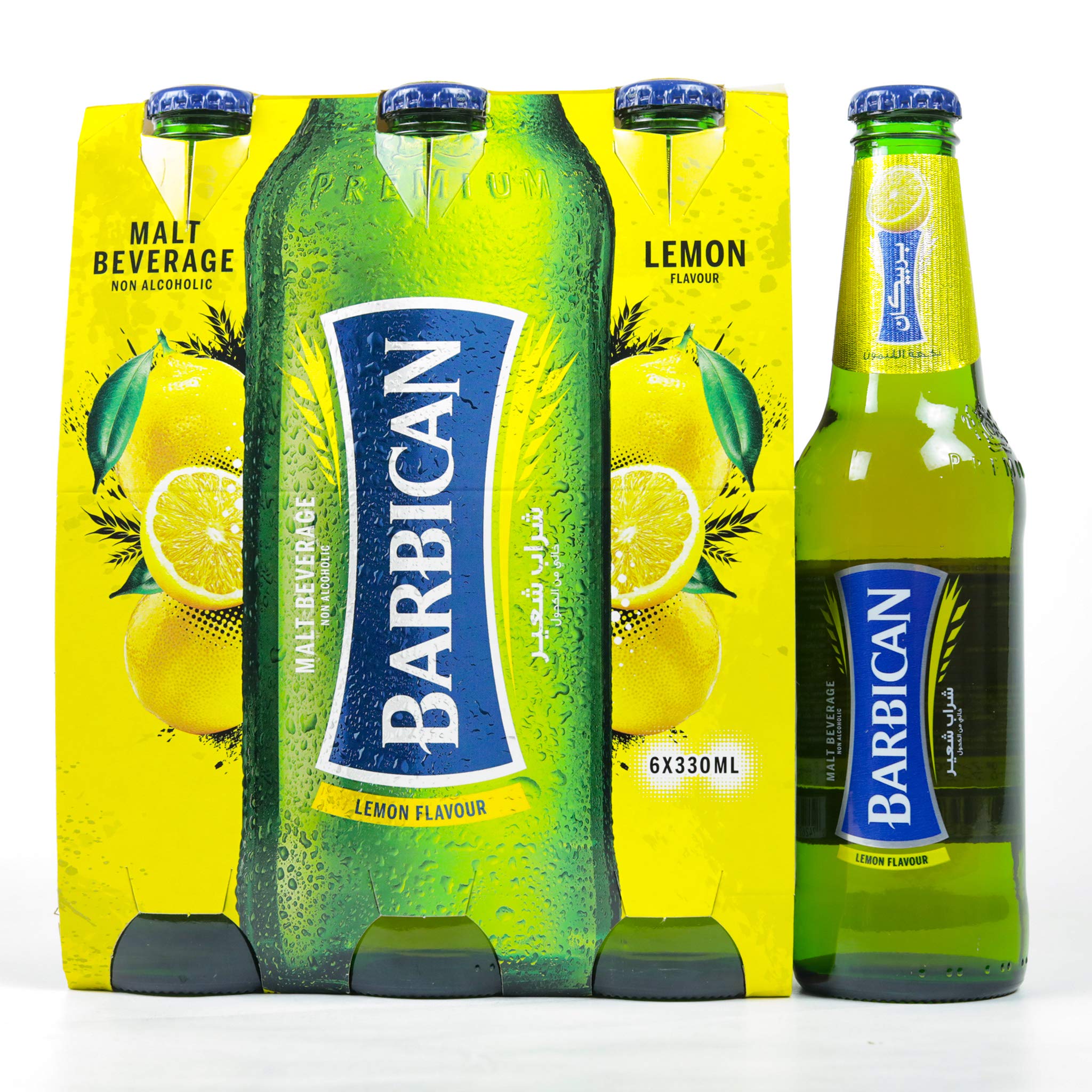 Barbican Lemon Non-Alcoholic Beverage - 11.1 fl. Oz (330ml) Cans, Pack of 24 - Refreshing Citrus Drink for Parties, BBQs & Healthy Lifestyle