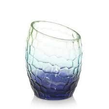 Yankee Candle Aqua Marine Tea Light Candle Holder - Elegant Glass Holder for Home Decor, Wedding Centerpieces & Relaxing Bath Time